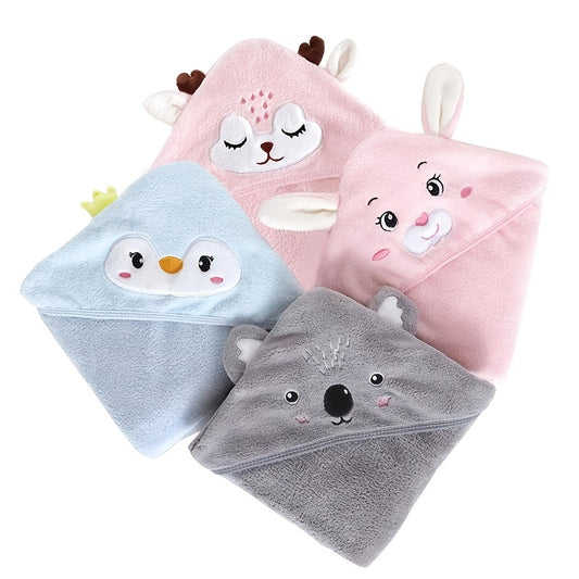 Cartoon Baby Hooded Towel Pink Deer Soft