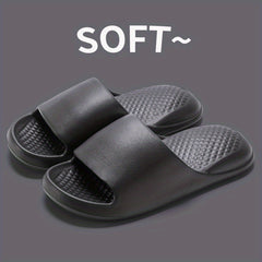 Minimalist Soft Solid Non Slip Bath Shoes Women's Home Slides