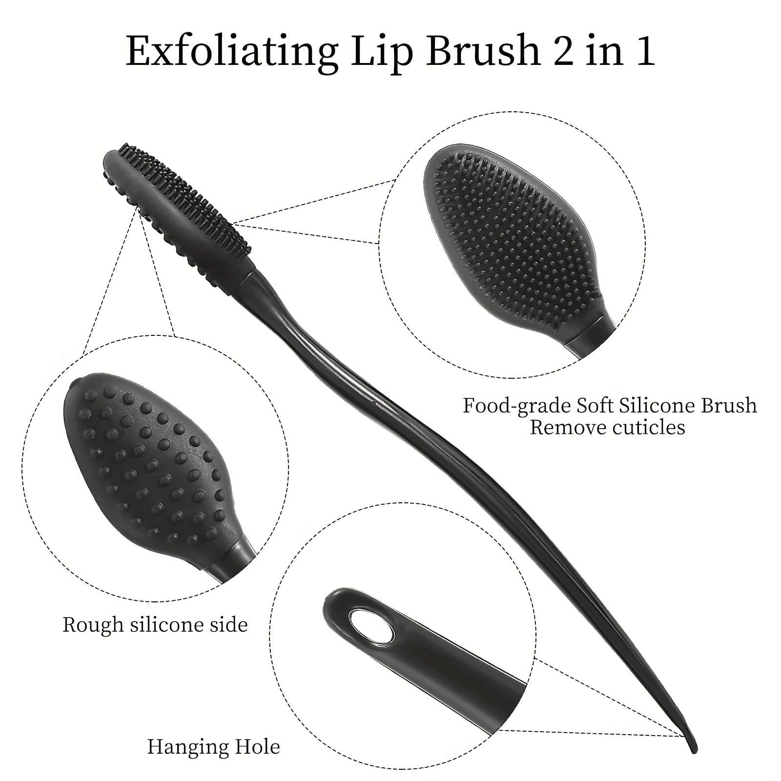 18pcs Silicone Lip Scrub Brush Double Sided Lip Face Exfoliating Scrubber