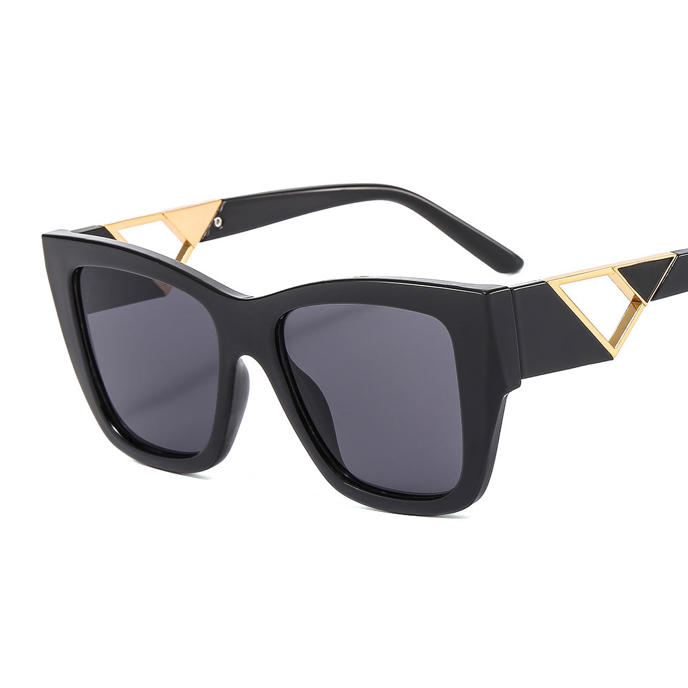 Thick Rectangle Chunky Sunglasses Women Narrow Square Tortoiseshell Frame