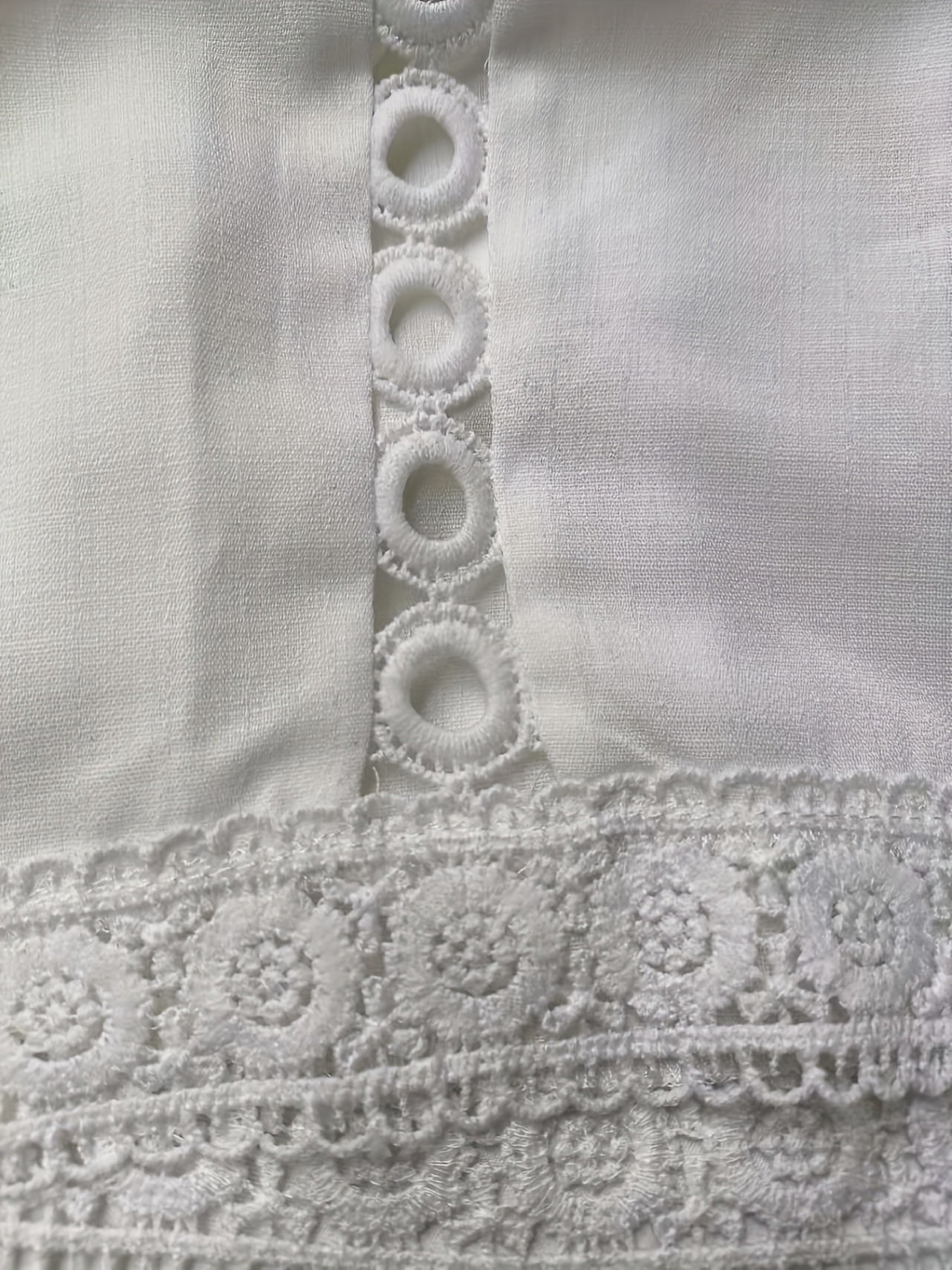 Boho Lace Crochet Straight Leg Plus Size Pants