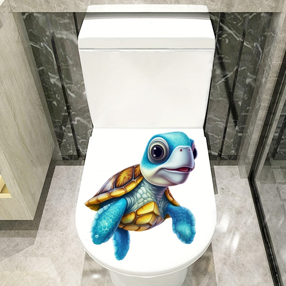 3D Sea Turtle Toilet Wall Sticker