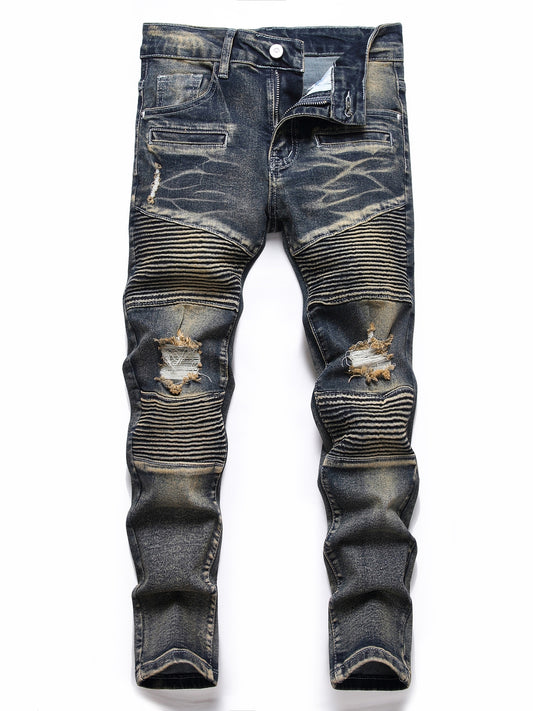 Boys Ripped Denim Jeans Long Pants for Kids