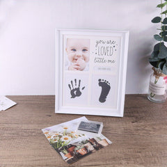 Newborn Hand & Foot Print Mud Photo Frame for Baby Full Moon 100 Days Souvenir