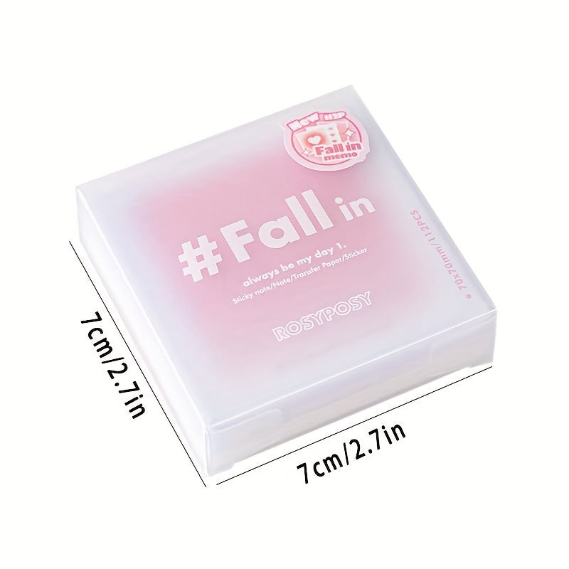 Functional Sticky Note Book Gradient Diary Set