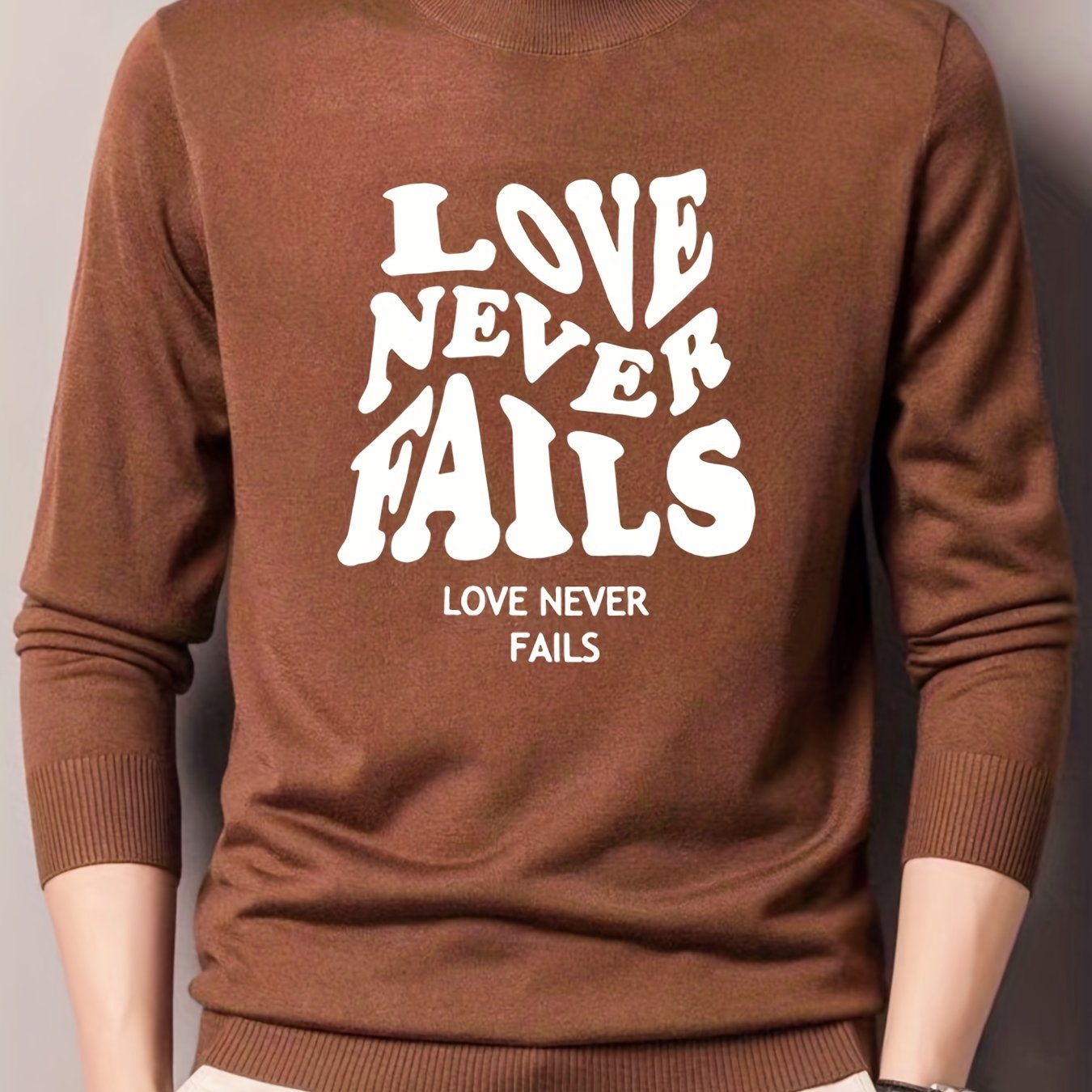 Men's All Match Knitted Sweater Crew Neck Pullover