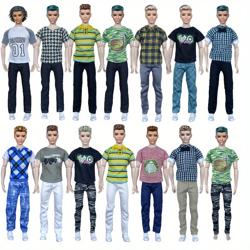 10pcs Mixed Doll Clothes Set High Polyester Outfits for Dolls