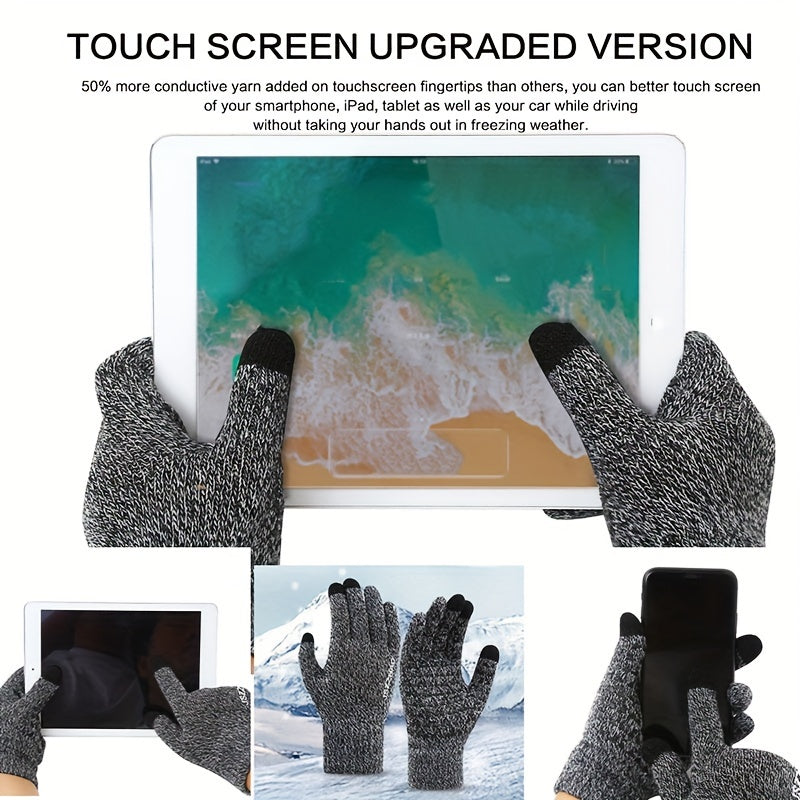 Fleece Touch Screen Running Gloves Windproof Cycling Gloves