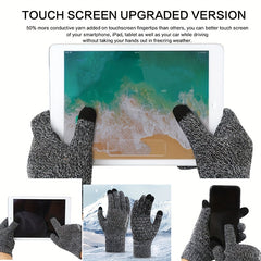 Fleece Touch Screen Running Gloves Windproof Cycling Gloves
