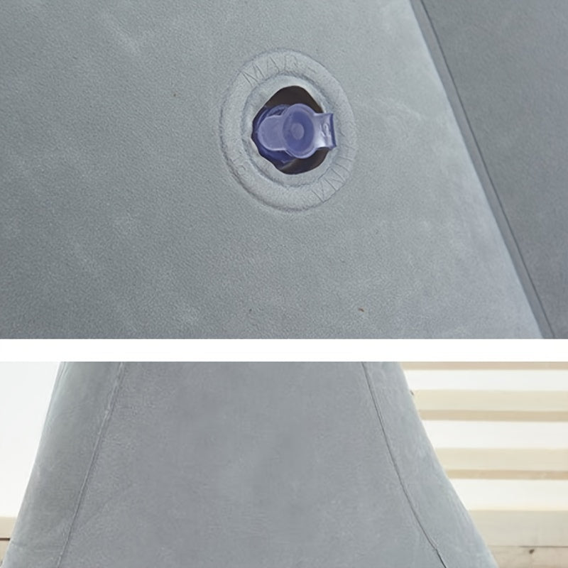 Flocking Triangle Beach Mat Inflatable Seat Cushion