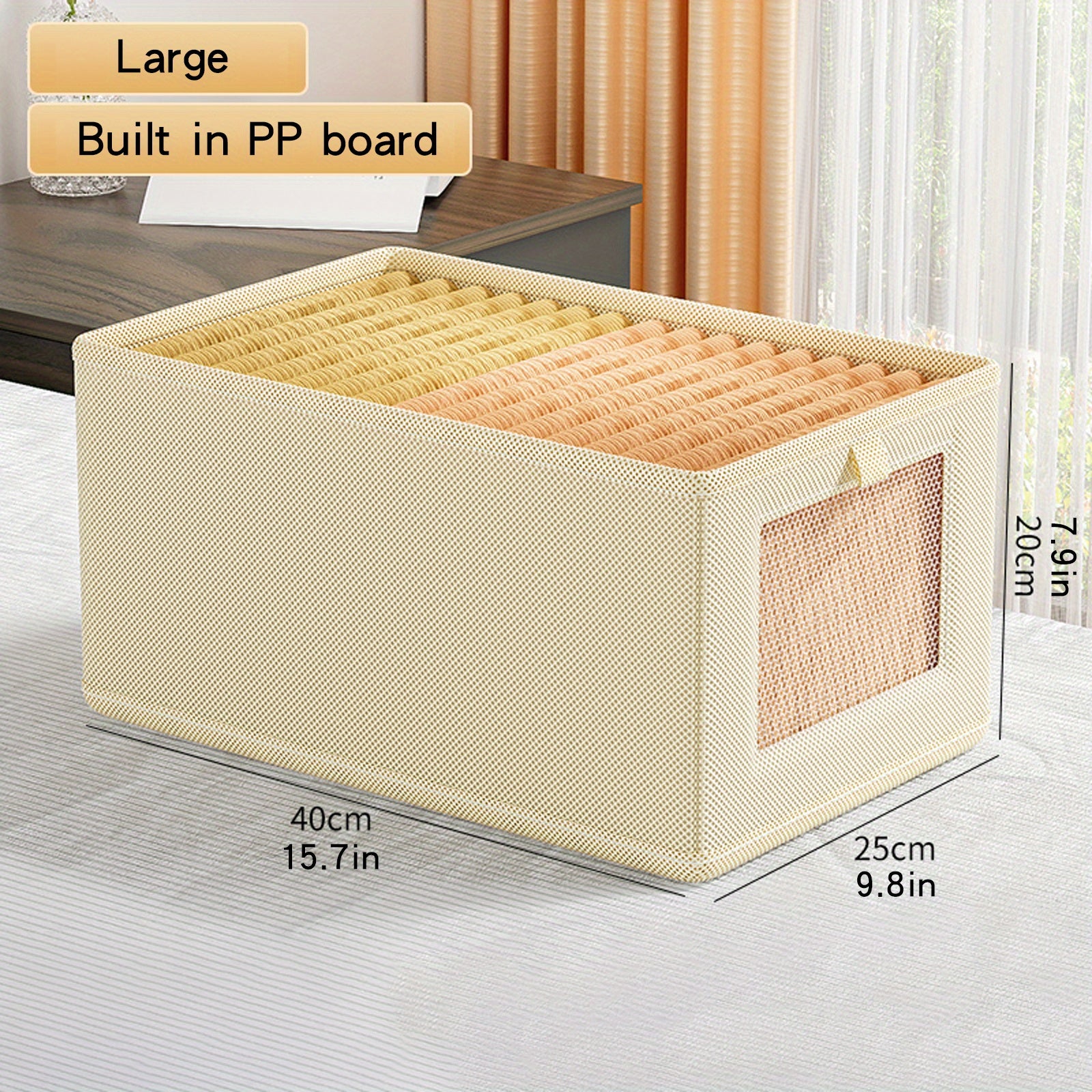 Foldable Transparent Mesh Storage Bag Large Capacity Drawer Organizer