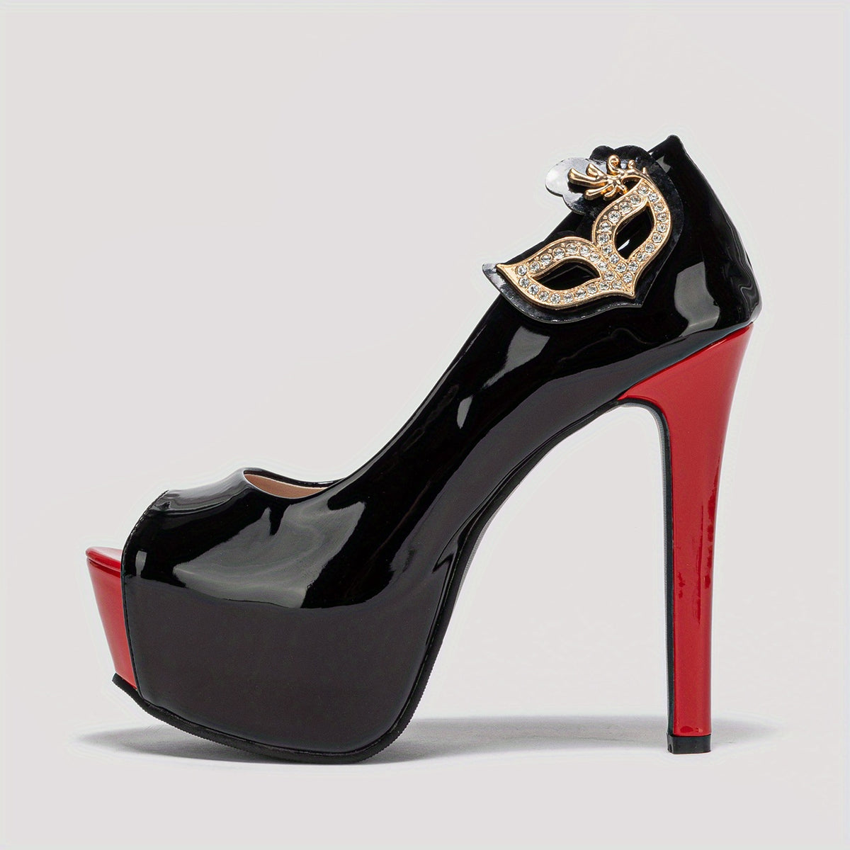 Women's Stiletto Peep Toe Platform Pumps
