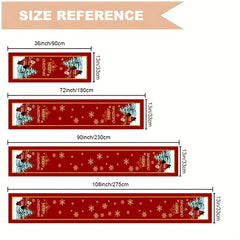Linen Table Runner Santa Claus Pattern Christmas Table Runner