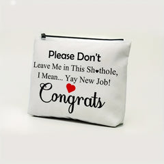 Funny Coworker Leaving Job Makeup Bag Farewell Gift