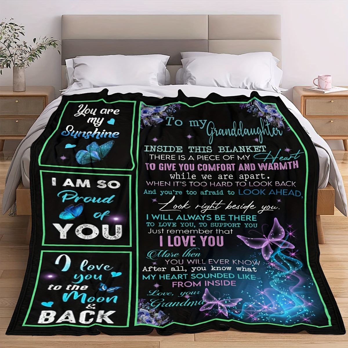 Digital Printed Flannel Warm Blanket Soft Comfortable Throw Blanket