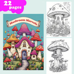 Miracle Mushroom Coloring Book with Writing and Drawing Board