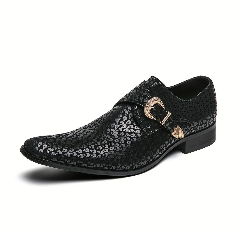 Women's Buckle Strap Oxfords Square Toe Low Top Shoes