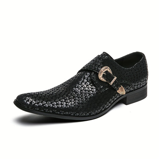 Women's Buckle Strap Oxfords Square Toe Low Top Shoes