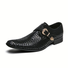 Women's Buckle Strap Oxfords Square Toe Low Top Shoes