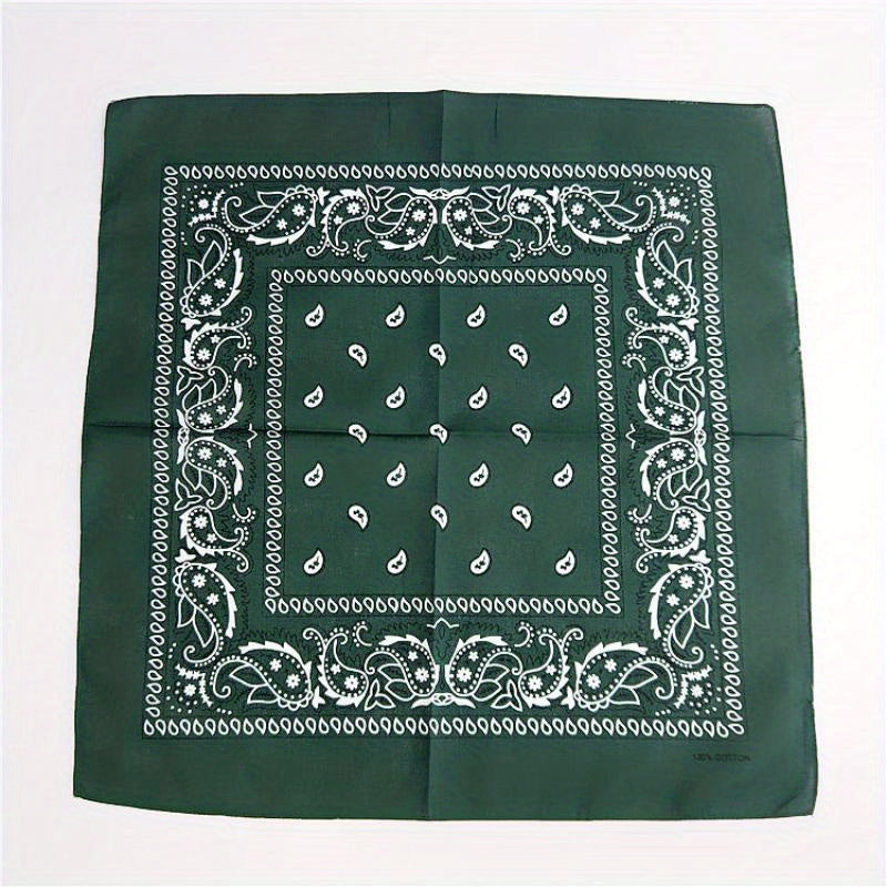 Paisley Print Bandana Cotton Neckerchief Hip Hop Cowboy Cowgirl Headband