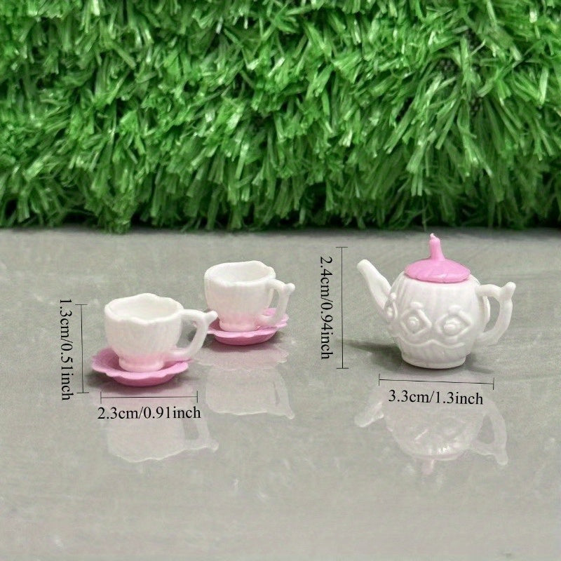 Dollhouse Tea Set with Random Colors - 3 Piece Set