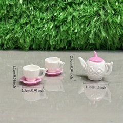 Dollhouse Tea Set with Random Colors - 3 Piece Set