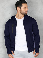 Men's Hooded Zipper Jacket for Outdoor Sports