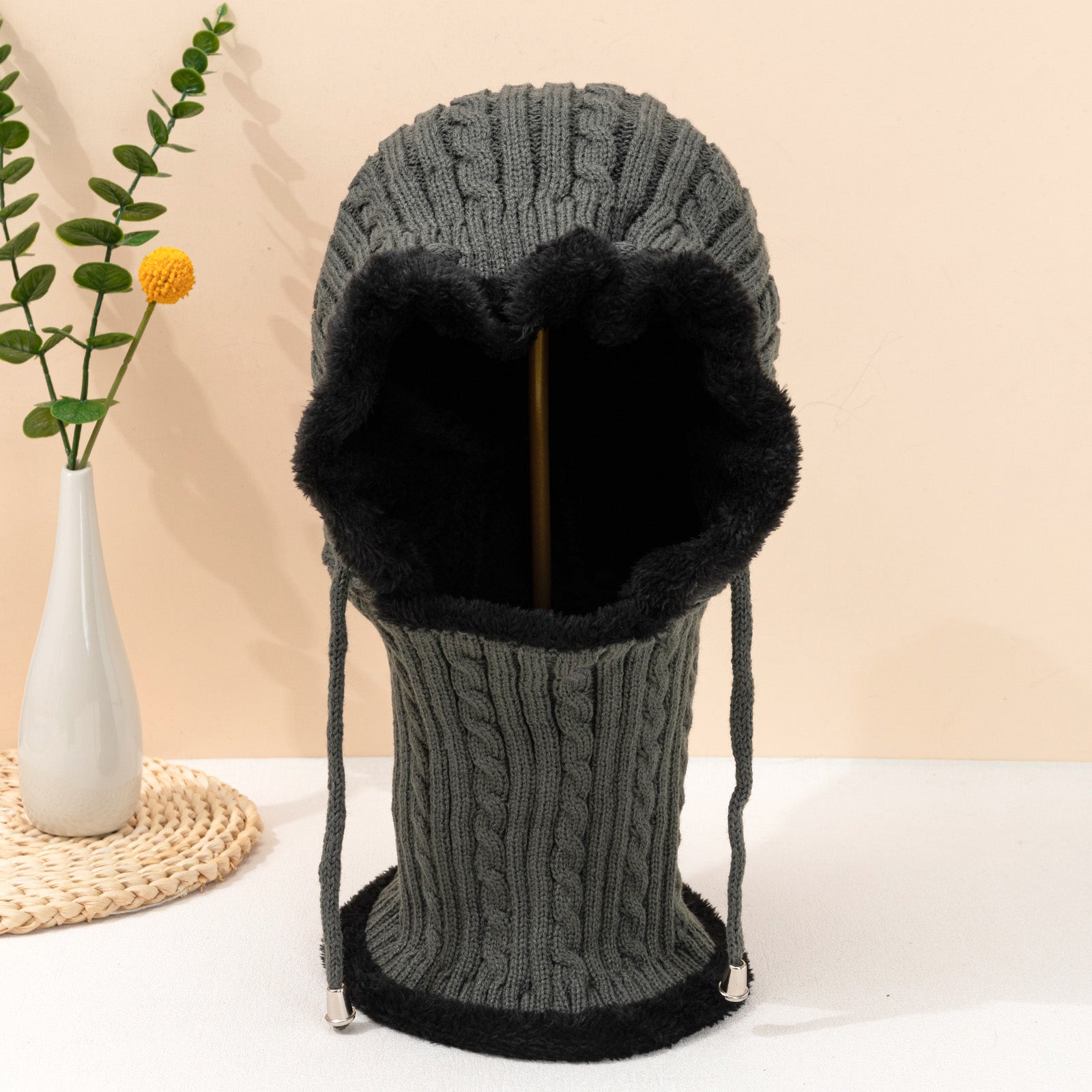 Balaclava Cap Ski Mask Knitted Hat Winter Hat Men Unisex Lined
