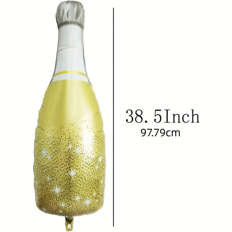 2pcs Champagne Bottle Foil Balloon for Party Decor