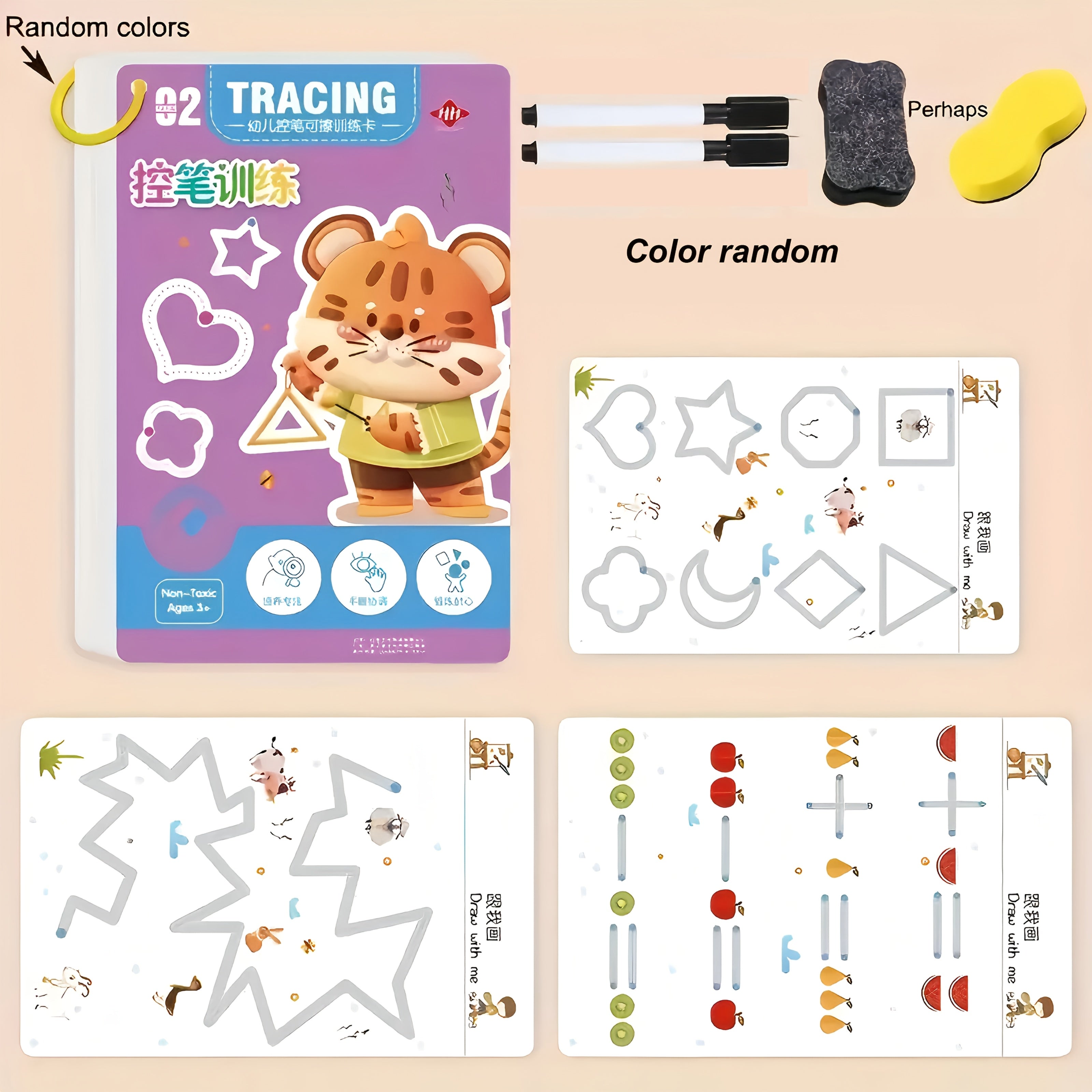Reusable Erasable Writing Board for Pen Control Training