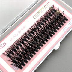 60 Cluster 40D C Curl Eyelash Extensions 10-16mm Soft Natural Look DIY