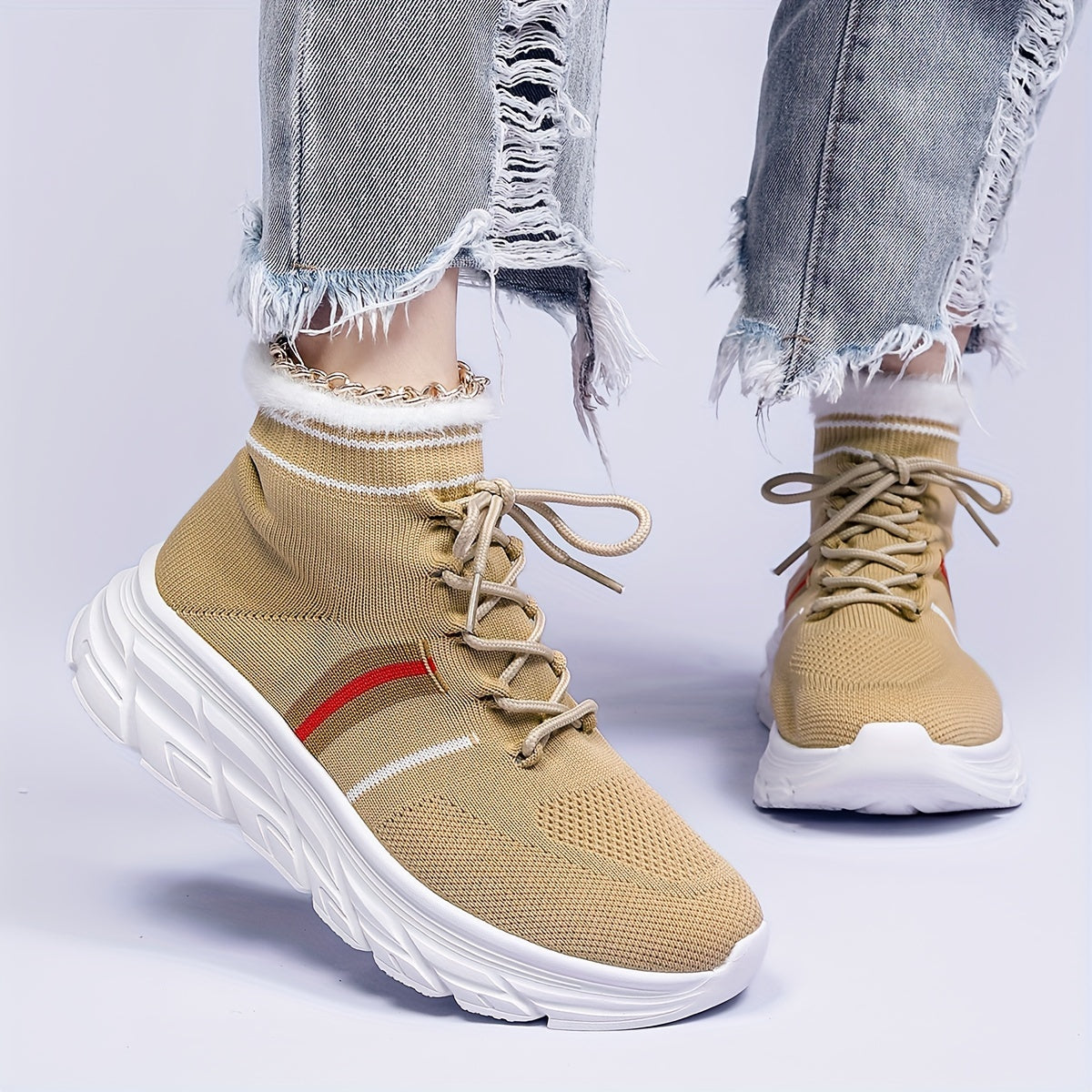 Women's Plush Inner Warm Sports Sneakers Winter Running Shoes