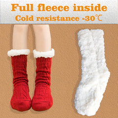 Plush Lined Warm Home Floor Socks Women's Stockings