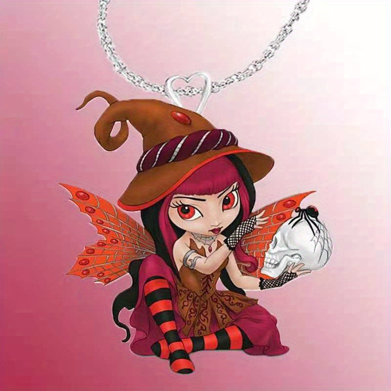 Cartoon Moon Cat Pendant Necklace Gift For Girls