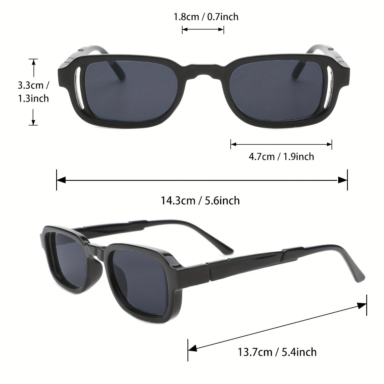 Rectangle Sunglasses Tortoiseshell Anti Glare UV400