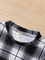 Girl's Plaid Bodycon Dress for Party - Long Sleeve