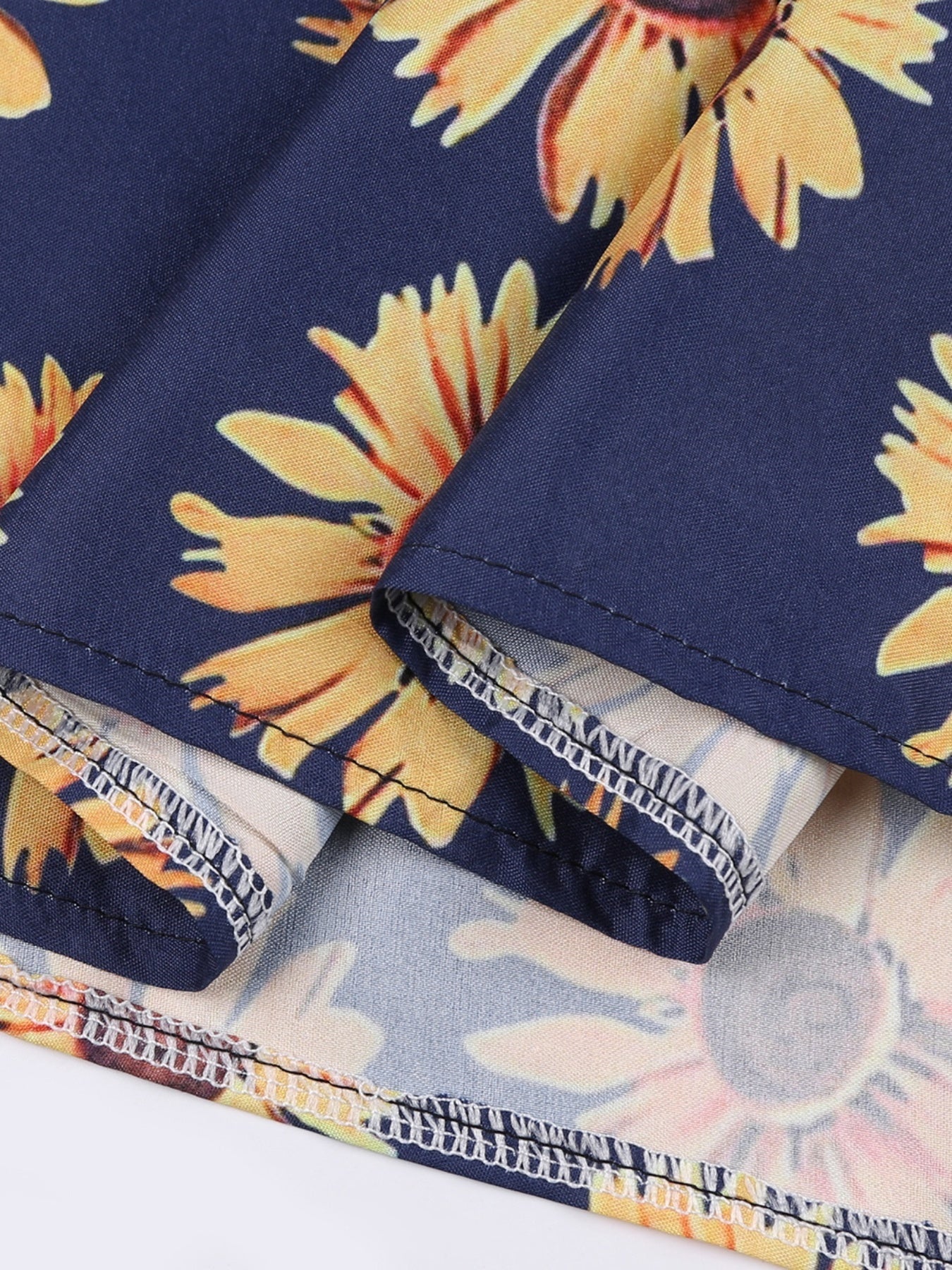 Floral Print Notched Neck Maxi Dress - Plus Size