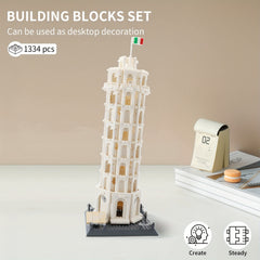 Leaning Tower of Pisa Building Block Model Roman Style Brick Sets