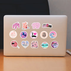 50 Pink Series Waterproof Stickers DIY Creative Toy For Hydroflask Book Laptop