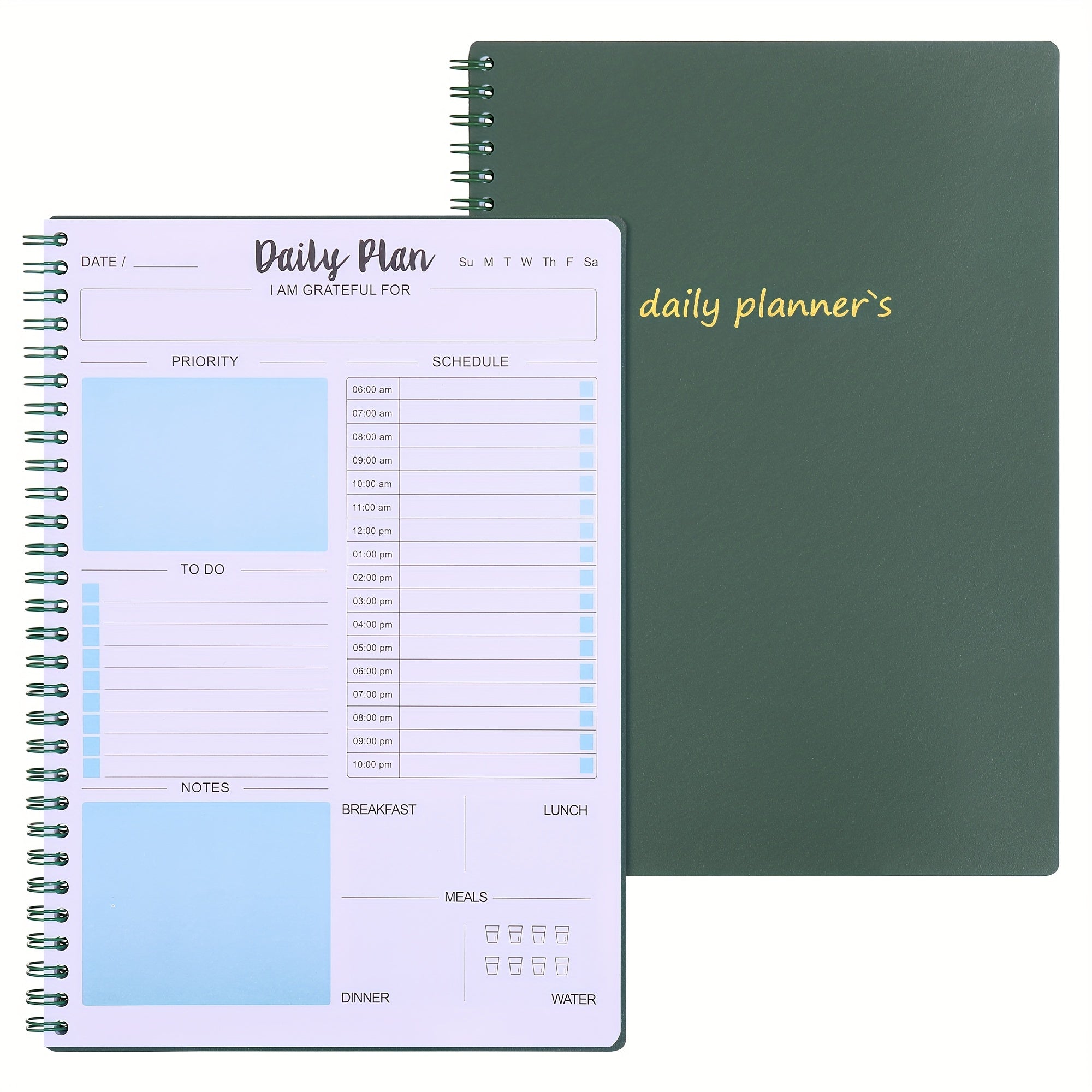 Daily Planner Undated To Do List Notebook With Hourly Schedule