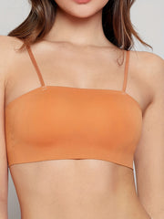 Solid Cami Crop Top Slim Fit Backless Top