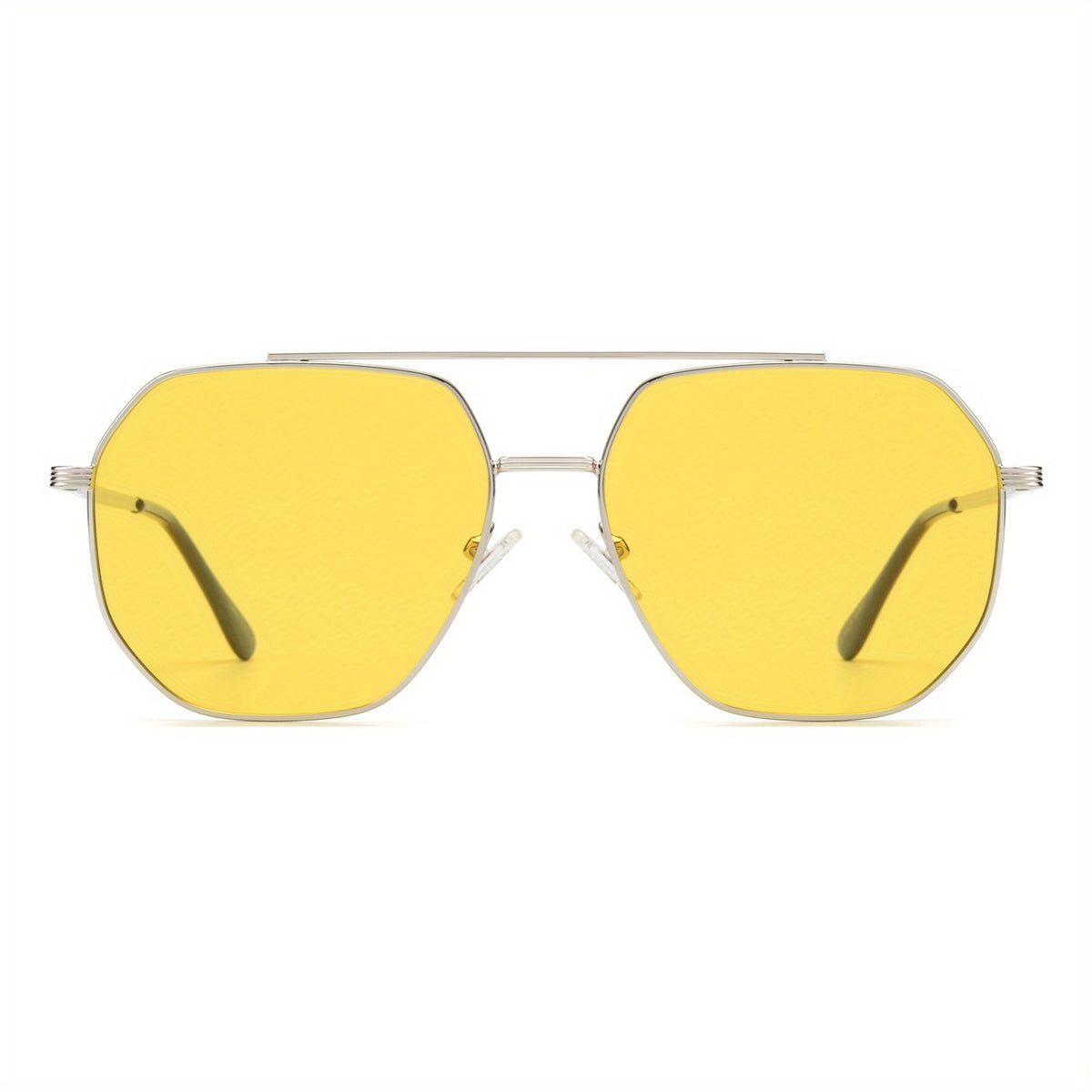 OUWEN Retro Square Polarized Aviator Sunglasses For Men Night Driving VF2207B