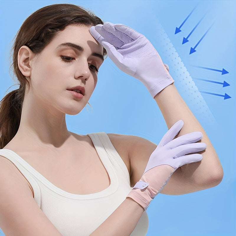 Sunscreen Gloves Thin Breathable Full Finger UV Protection Gloves
