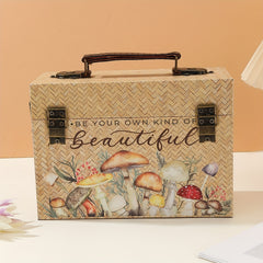 Bamboo Woven Pattern Wooden Storage Box PU Container