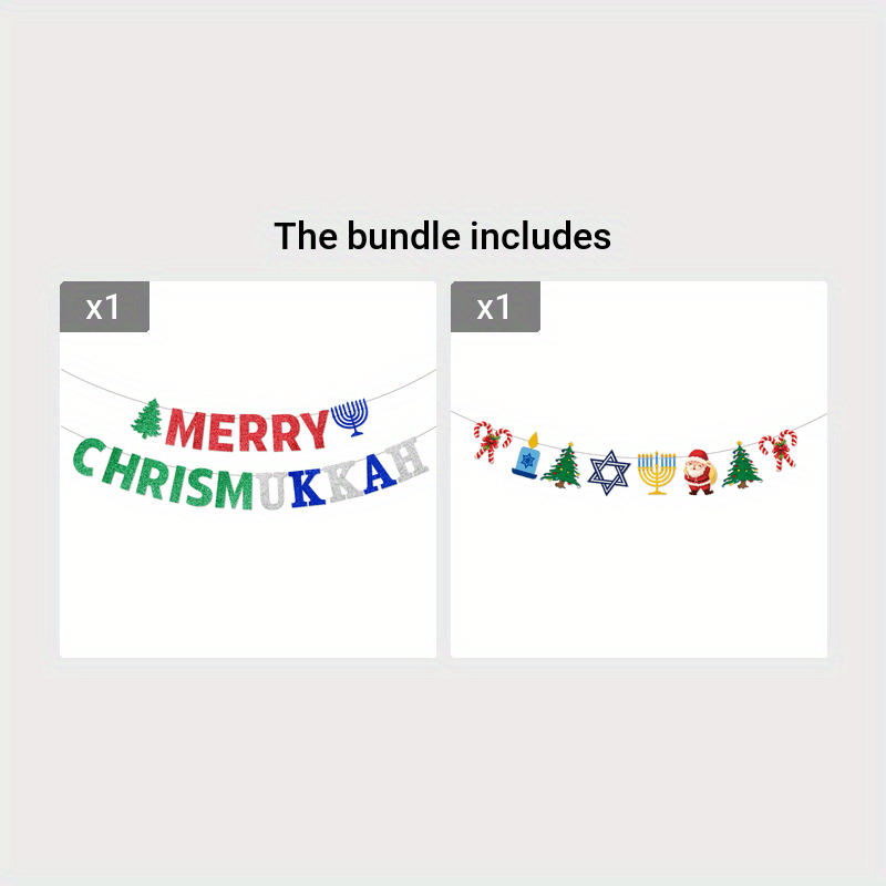 1pc Christmas Banner Felt Hanging Decoration