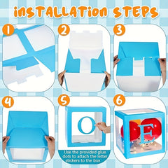 54pcs Cartoon Story Party Decorations with LED String Lights & Balloons Boxes