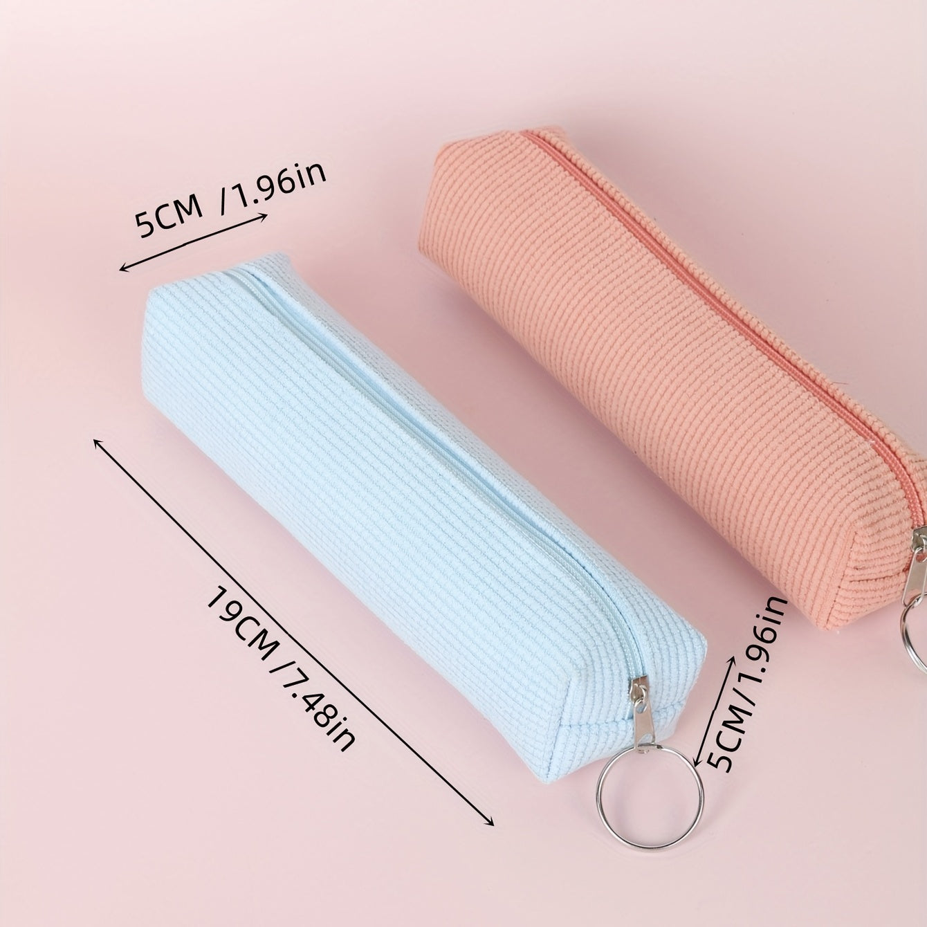 Cute Pencil Case for Students, Pink, 1pc