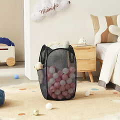 Portable Pop Up Mesh Laundry Hamper with Durable Handles