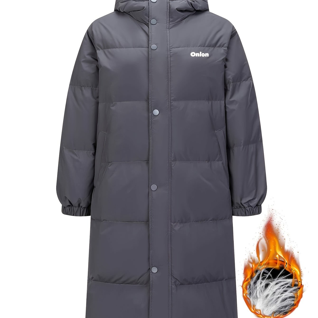 Women's Solid Over The Knee Down Hooded Jacket