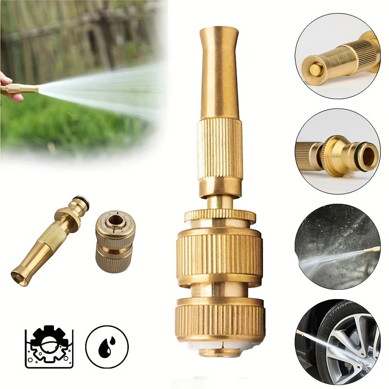 Adjustable Pressure Washer Garden Tool Sprinkler Brass Nozzle Water Gun